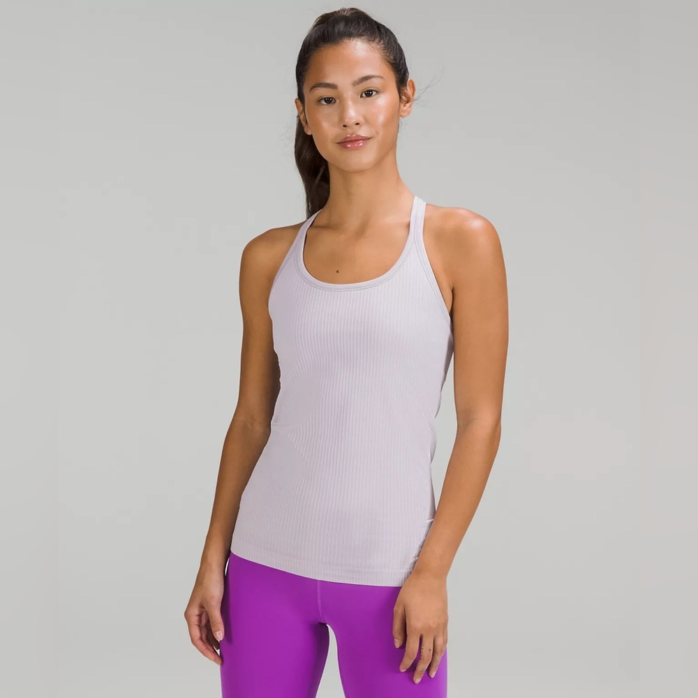 Lululemon Ebb to Street Faint Lavender Tank NWT